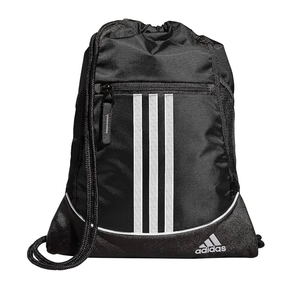 adidas Alliance Sackpack Drawstring Backpack Black Gym Bag